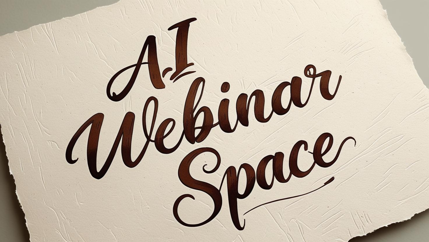 handwritten text_ _AI Webinar Space_