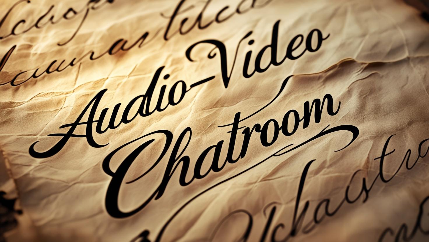 handwritten text_ _Audio-Video Chatroom_