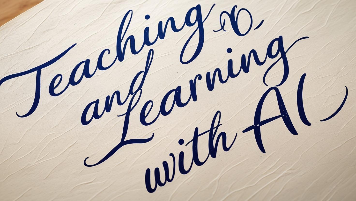 handwritten text_ _Teaching and Learning with AI_